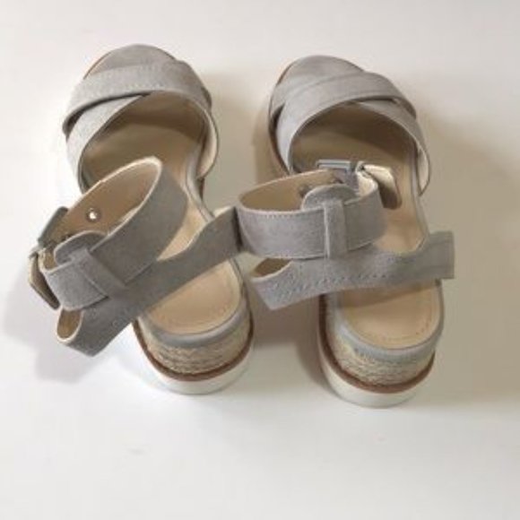 Marc Fisher Jovana Suede Leather Cross Strap Wedge - Picture 4 of 8